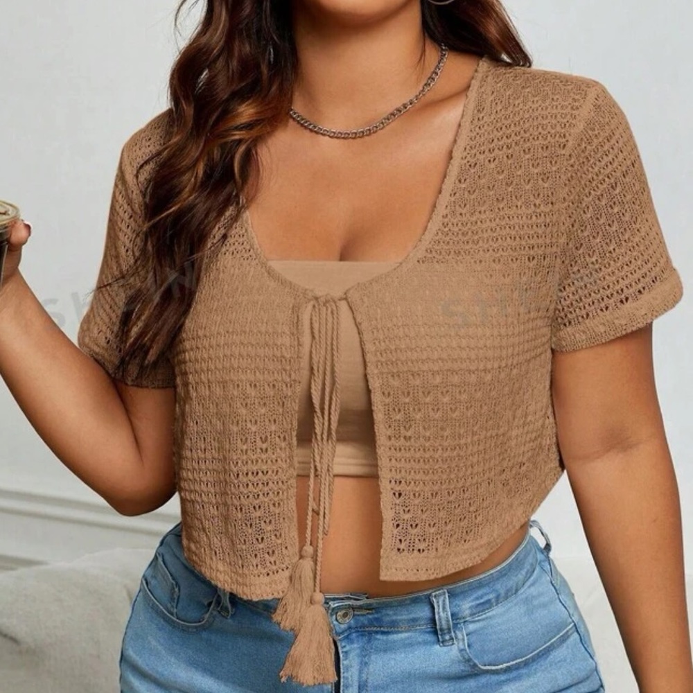Tassel tie crop top